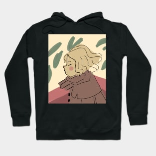 Portait wind girl Hoodie